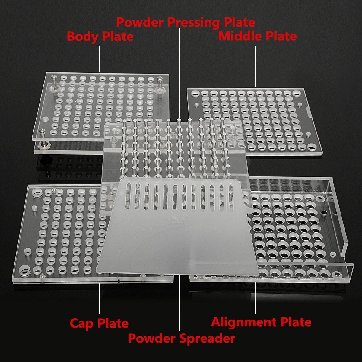 100 Holes Capsule Filler Size 000# 00# 0# 1# 2# 3# 4# 5# Manual Capsul Filling Plate